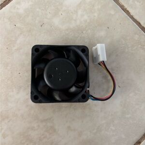 Compact Black Internal Cooling Fan with 2-Pin Connector